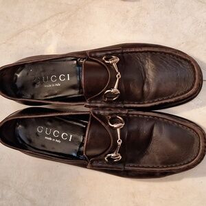 Brown Gucci shoes